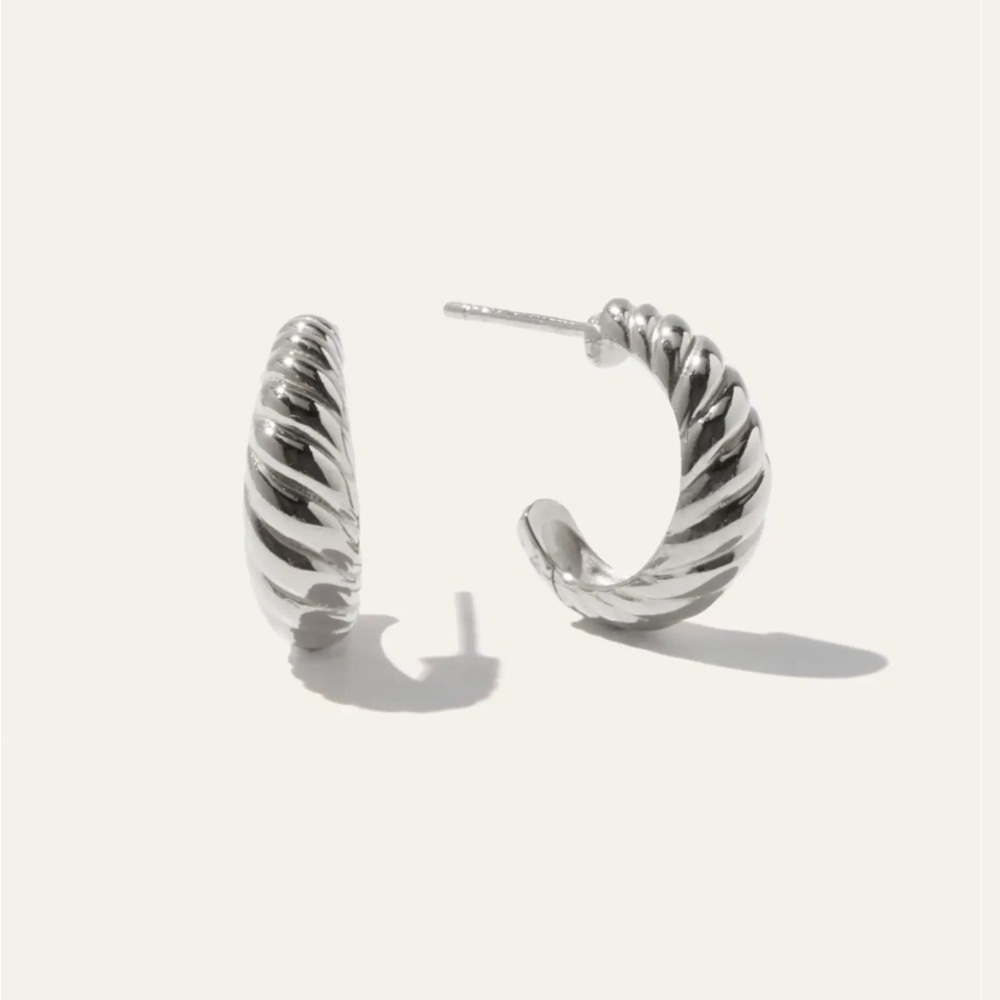 Quince Croissant Hoop Earrings